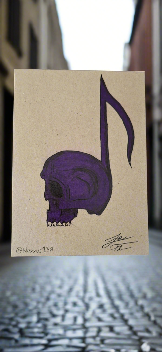 "Death Note" 5inx7in marker on chipboard